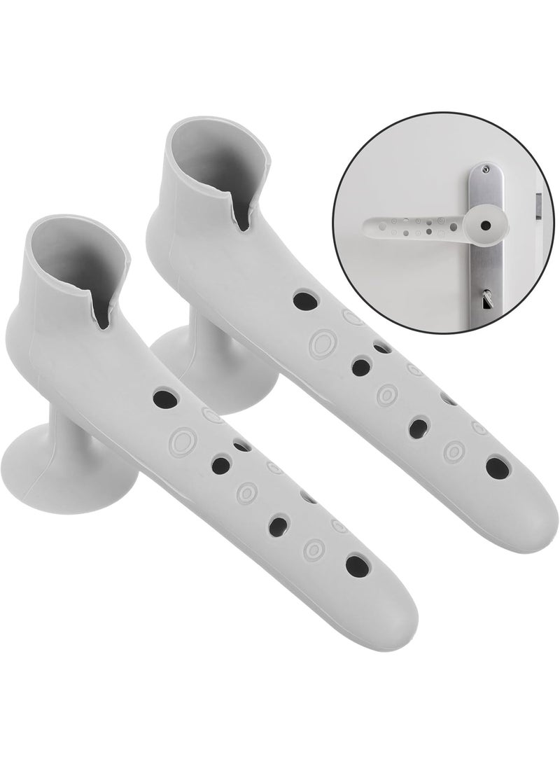 غطاء مقبض باب سيليكون مرن مع واقي جداري مدمج، يناسب أحجام مقابض متعددة، سهل التركيب، واقي مقبض باب مزخرف للمنزل والمكتب - Image 2